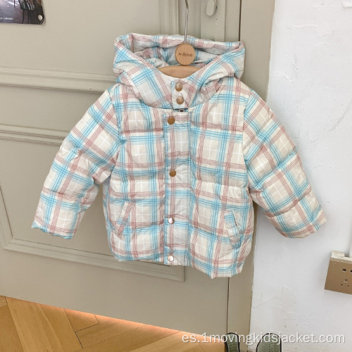 Chaqueta de plumón con capucha para niñas para niños